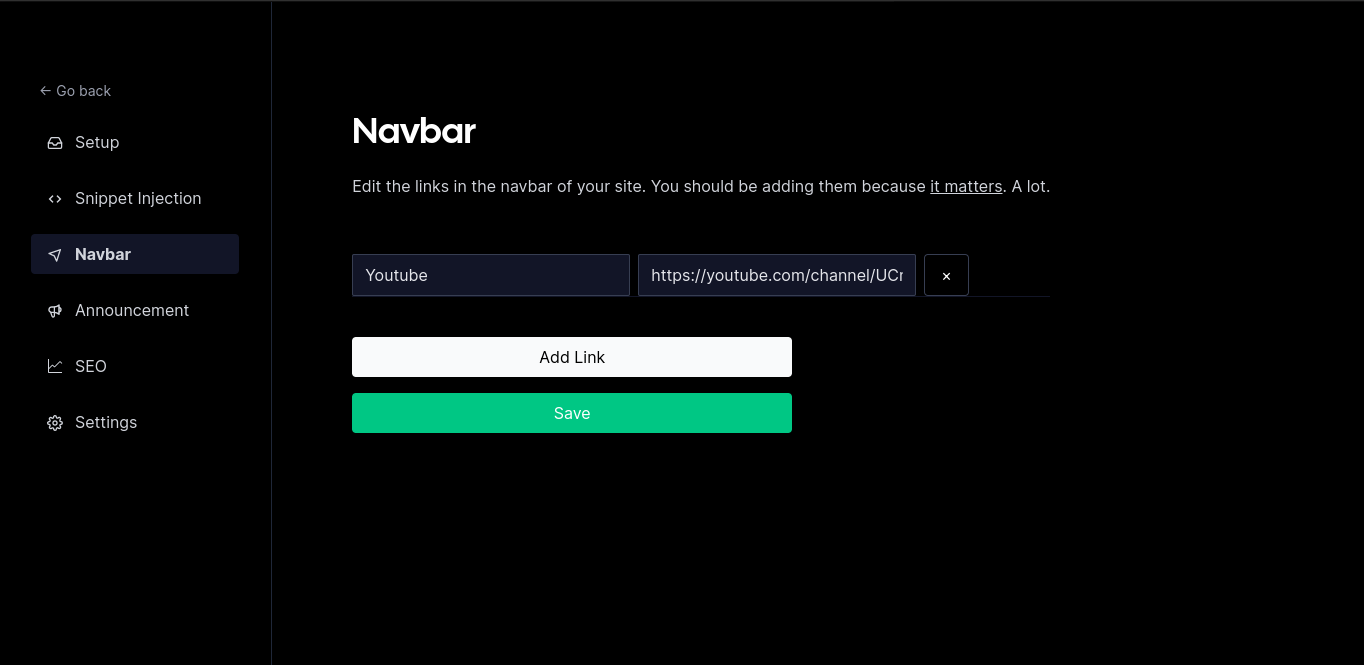Navbar customization